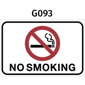 Site Rules - G093 No Smoking - 45 x 30 - Aluminum