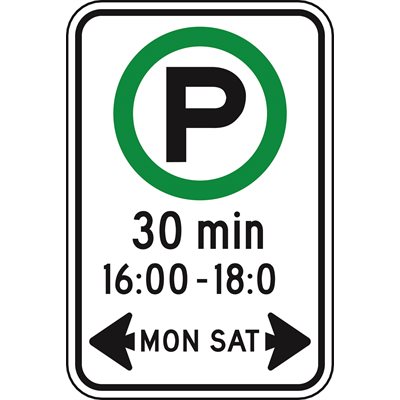 Parking Permitted (Specific Time Period)