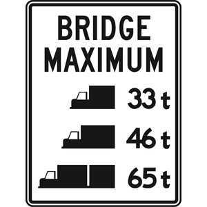 Maximum Weight - Tonnes - Bridges
