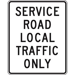 Service Road Local Traffic Only