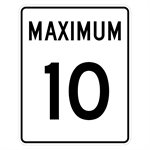 Maximum 10 Sign