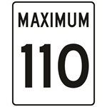 Maximum 110 Sign