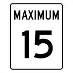 Maximum 15 Sign
