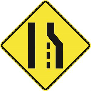 Road Narrows- Loss of Lane