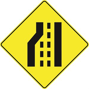 Road Narrows - Loss Of Lane