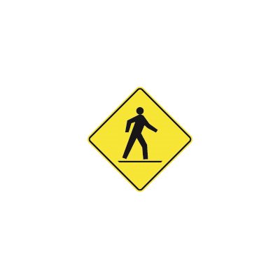Left Side Pedestrian Crossing Ahead