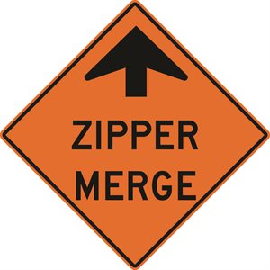 Zipper Merge c / w Arrow Ahead