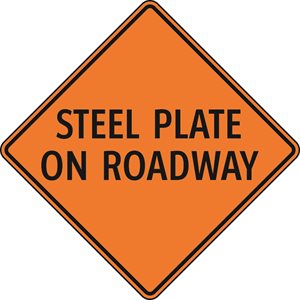 Steel Plate on Roadway