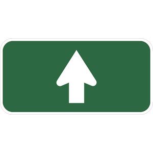 Direction Arrow Straight White / Green