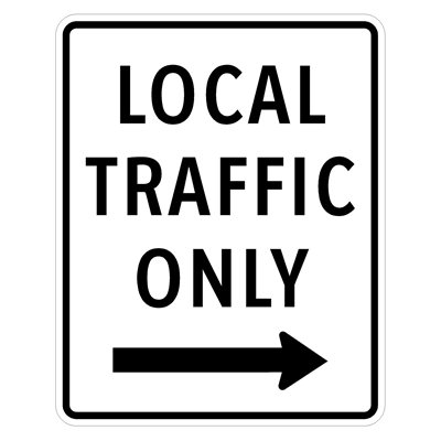Local Traffic Only Right Arrow