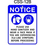 COVID-19 Safety Sign: 45cm x 60cm - Entry Notices and Regulations