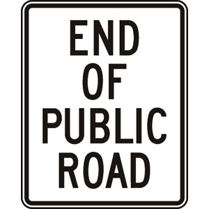 End of Public Road