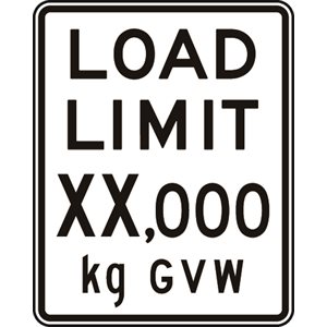 Load Limit __,___ kg G.V.W.