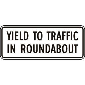 Yield To Traffic In Roundabout