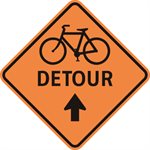 Bicycle Symbol Detour c / w Ahead Arrow