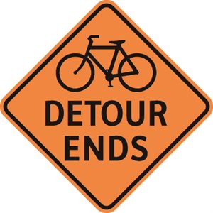 Bicycle Symbol Detour Ends