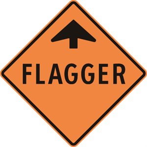 Flagger (text) c / w Ahead Arrow