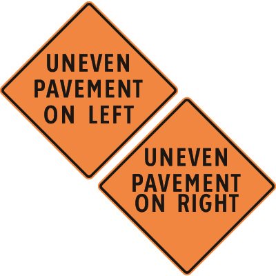 Uneven Pavement On Left or On Right - Double Sided