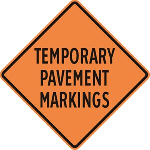 Temporary Pavement Markings