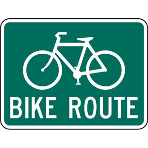 Bicycle Symbol c / w Bike Route