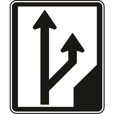 Slower Traffic Use Right Lane Symbol