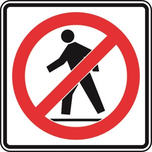 No Pedestrians Symbol (Right)