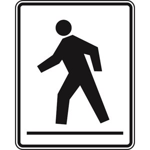 Pedestrian Crosswalk Symbol (Right)