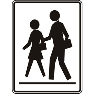 School Crosswalk Symbol (Right)