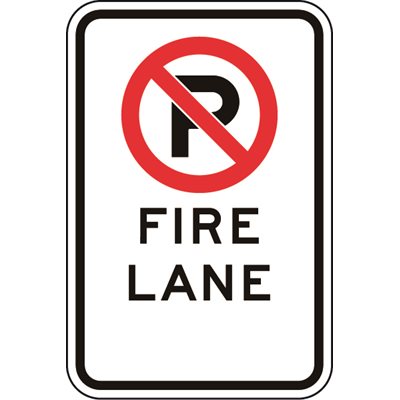 No Parking c / w Fire Lane And No Arrows