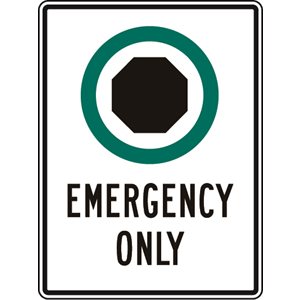 Stopping Permitted c / w Emergency Only