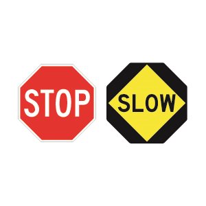 Handheld Stop / Slow Sign Only - Diamond Grade - Saskatchewan