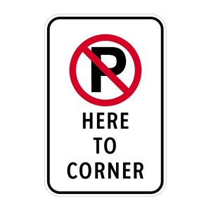 Parking Prohibited - Here to Corner