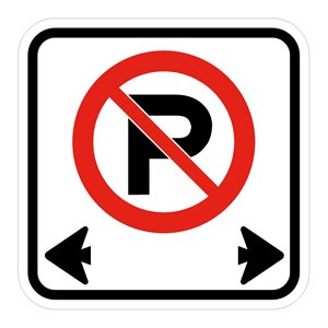 No Parking with Arrows