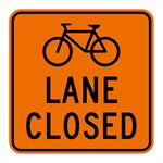 Bike Symbol Lane Closed
