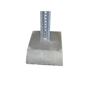 Square Concrete Base - Uchannel Stub