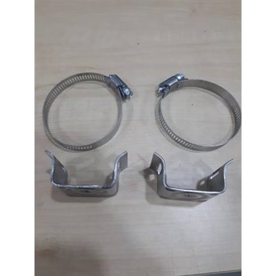 Small Round Post Hdw. 2 x D021 Flrd Bracket & HS40 Clamp.
