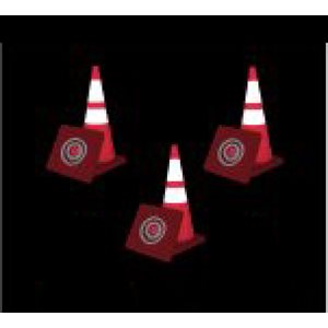 Collapsible Traffic Cone - 18" - Orange LED - 3 Pack