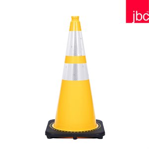 Cone - Yellow - 28" - 6" and 4" Reflective Collar