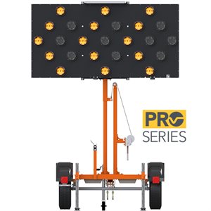 Ver-Mac Trailer Mount Arrow Board - ST-4825 Pro - 25 Light - Solar Powered