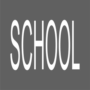 Optamark White "SCHOOL" 8' 125mil (1pc per package)