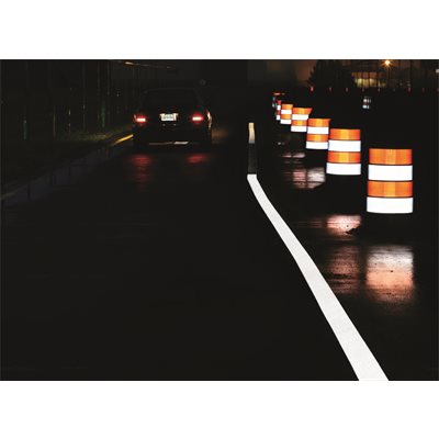 3M™ Stamark™ Wet Reflective Removable Tape - A710 - White - 4" x 120 yd
