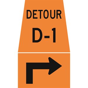 Detour Right - Ahead and Right