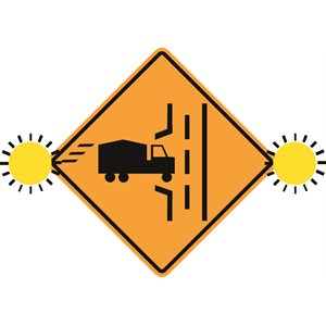 Truck Entrance (With Amber Flashers) - Left (sign only)